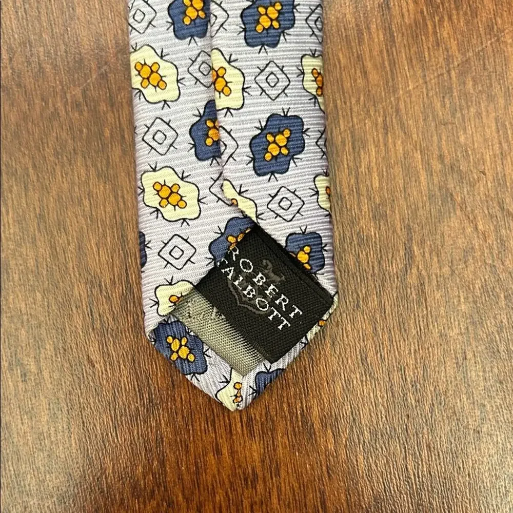 Robert Talbott Sophisticated Floral Tie in Purple, 100% Silk, Perfect for Office